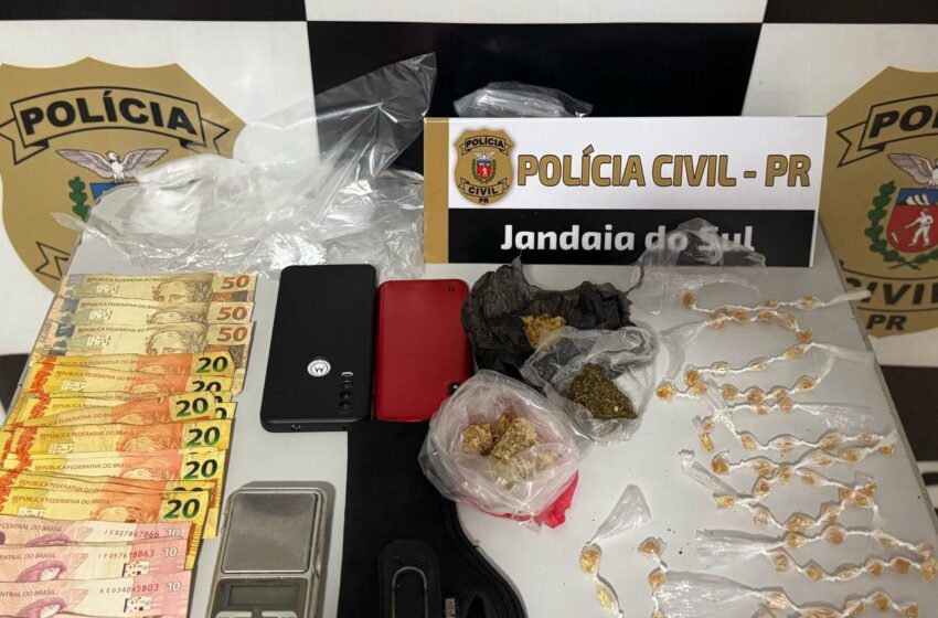 Polícia Civil de Jandaia do Sul prende homem por tráfico e receptação em operação em São Pedro do Ivaí